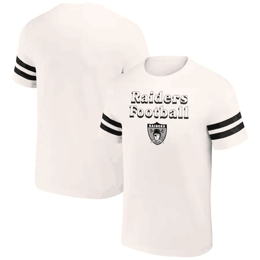 Men's Las Vegas Raiders Cream x Darius Rucker Collection Vintage T-Shirt Men's Las Vegas Raiders Cream x Darius Rucker Collection Vintage T-Shirt